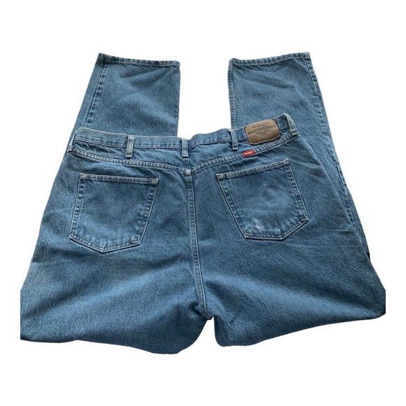 Wrangler Regular Fit 44 X 32 Blue Denim Jeans 96501DS 100% Cotton - Picture 2 of 11